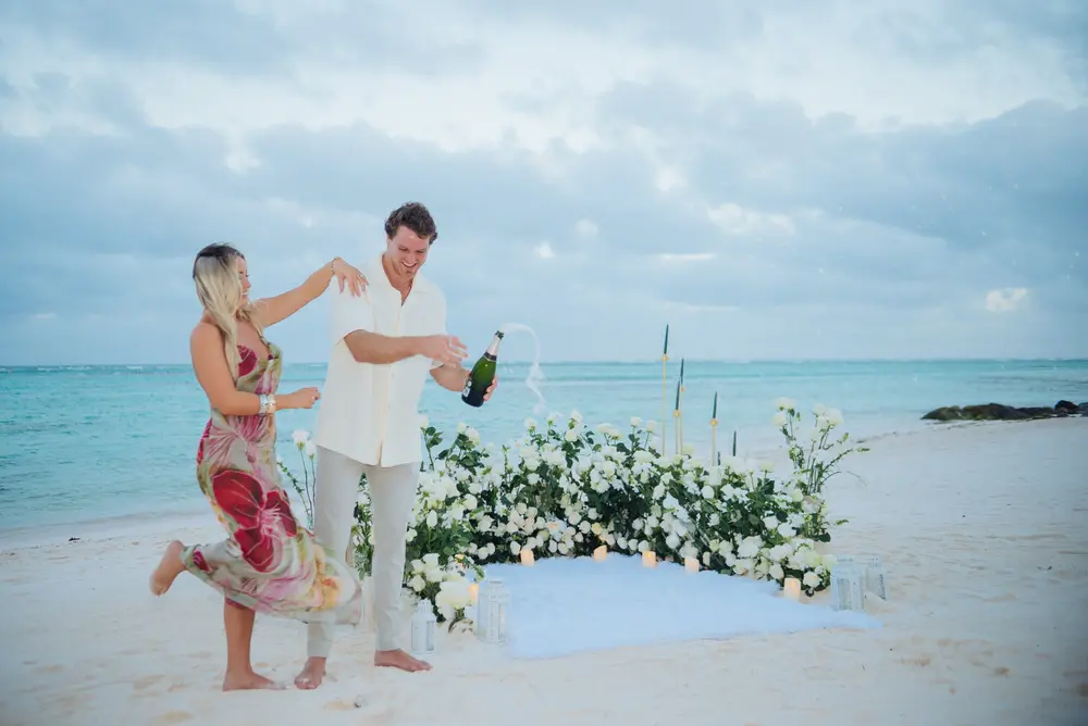 Propuesta con Arco en Forma de Corazón en Punta Cana