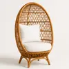 Silla tipo capsula de mimbre para renta en Punta Cana