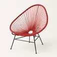 Silla Acapulco roja para enta en Punta Cana