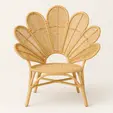 Silla Flor de Rattan para renta en Punta Cana