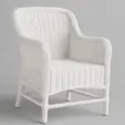 Silla de mimbre blanca para renta en punta cana