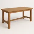 Mesa rustica de madera para renta en Punta Cana 