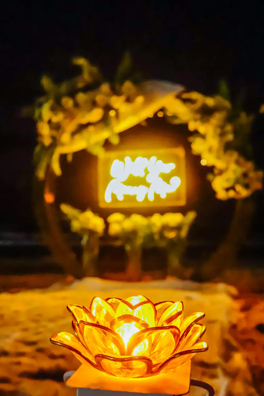 Romantic Glow on the Sand