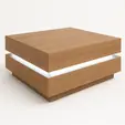 Mesa de madera con luz led para renta en Punta Cana
