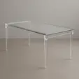 Mesa de acrílico transparente para renta en Punta Cana