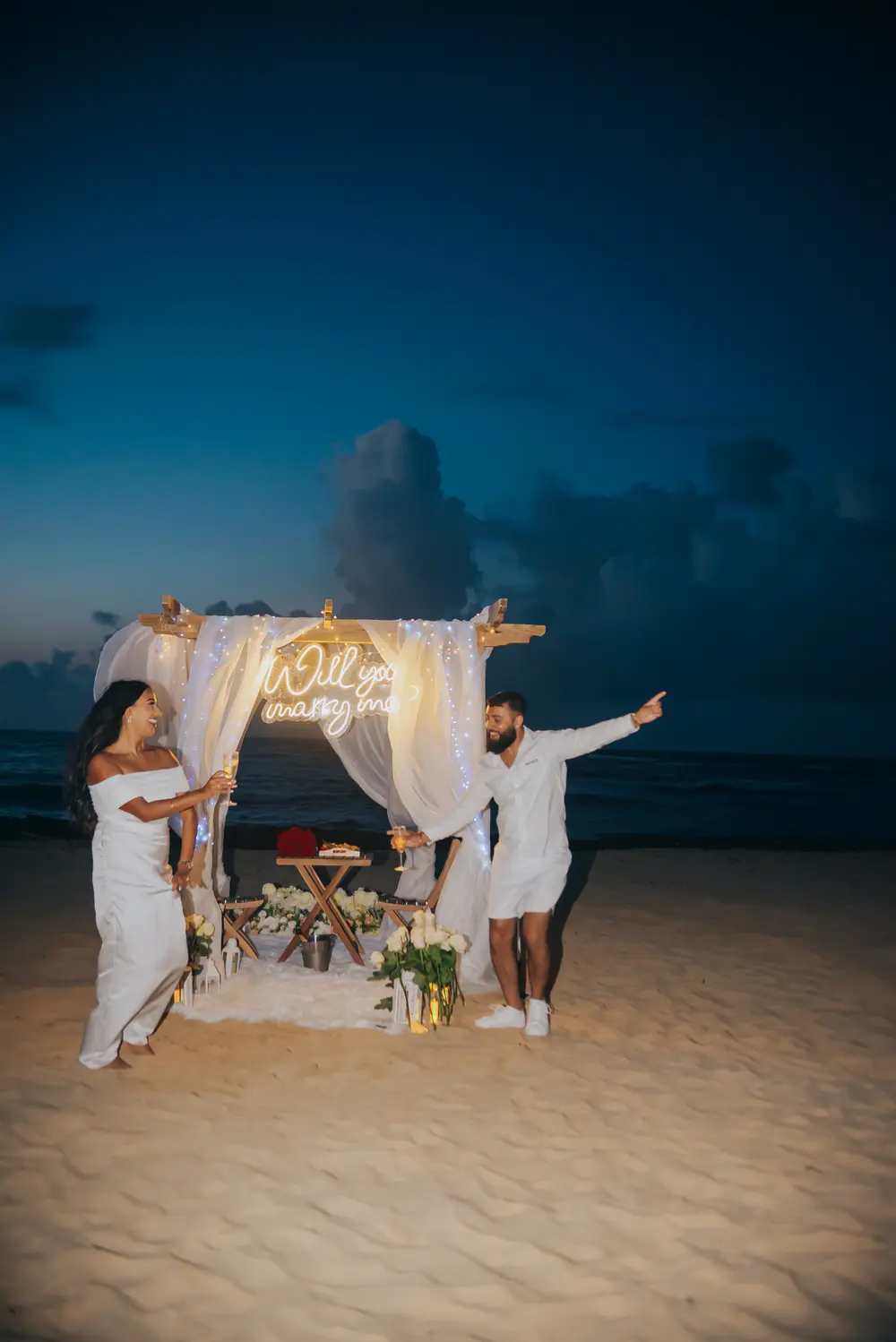  Romantic Proposal with Lanterns