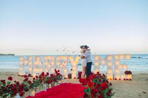 Paquetes de propuesta de matrimonio en Punta Cana — Experiencias en playa privada desde US$999: detalle del montaje 7 en una playa privada de Uvero Alto, Punta Cana.