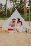 Propuesta bohemia en la playa de Punta Cana: sencillez romántica con Sertuin Events