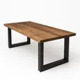 Mesa industrial de madera para renta en Punta Cana 
