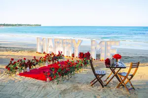 Marry me proposal package on the beach in punta cana 