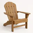 Silla Adirondack color madera para renta en punta cana