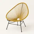 Silla Acapulco amarilla para renta en punta cana