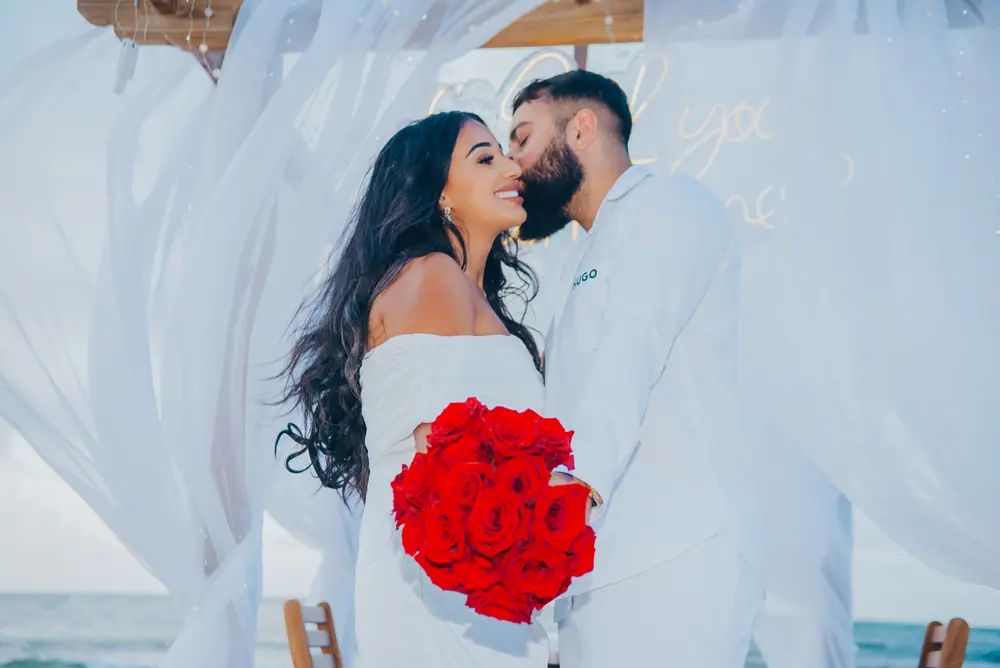 Proposal with a Floral Heart
