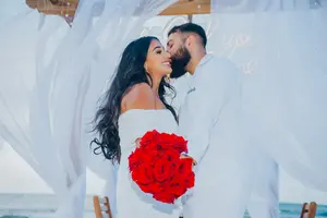 Proposal with a Floral Heart