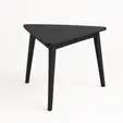 Mesa triangular negra para renta en Punta Cana