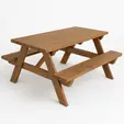 Mesa de picnic con asientos para renta en Punta Cana