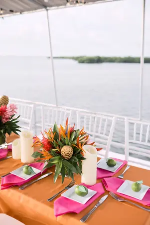 birthday party decorations on a boat