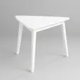 Mesa Triangular Blanca para renta en Punta Cana