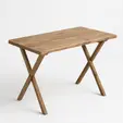 Mesa rectangular plegable de madera para renta en Punta Cana