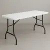 White plastic folding table for rent in Punta Cana
