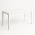 Mesa Rectangular Blanca para renta en Punta Cana