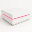 Mesa blanca con luz led para renta en Punta Cana 