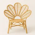 Silla Flor de Rattan para renta en Punta Cana