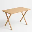 Mesa rectangular plegable de madera para renta en Punta Cana