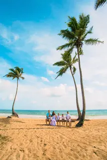 family photo session in macao beach punta cana