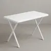 White Rectangular plastic folding table for rent in Punta Cana 