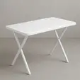 Mesa blanca plegable de pastico para renta en Punta Cana 