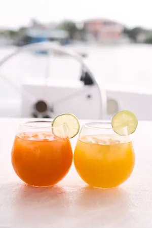 Drinks on a boat