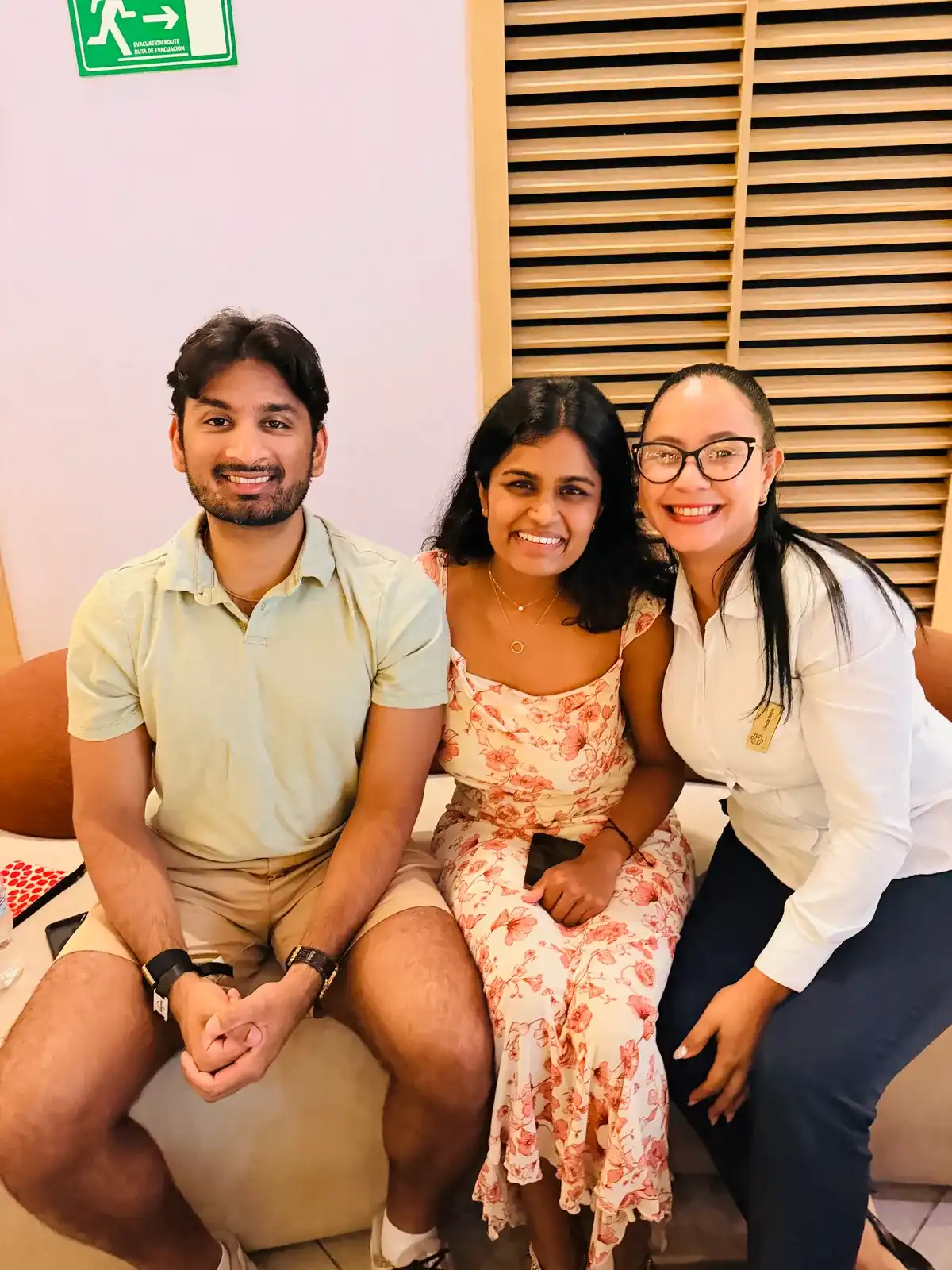 South Asian couple meeting wedding planner Grecia Mejía in Punta Cana
